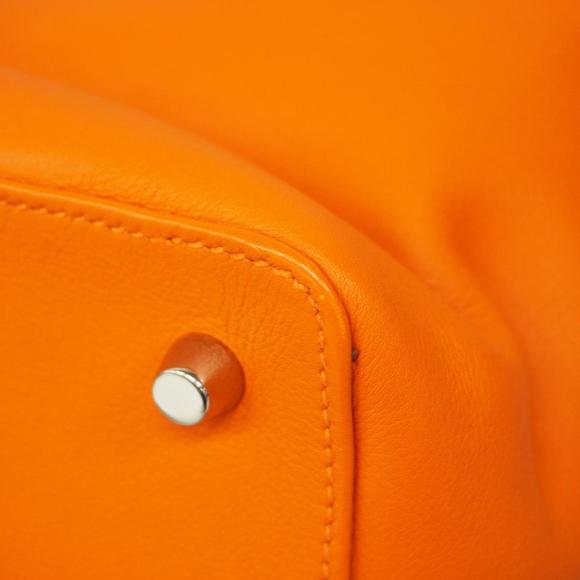 Hermes Handbag Tool Box 20 □N Engraved Swift Orange Ladies - Picture 9 of 13